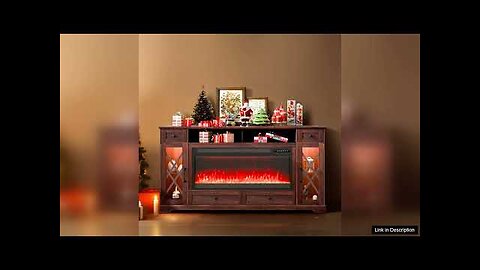 VEVOR 80" Fireplace TV Stand with 20 LED Lights Remote Control Review