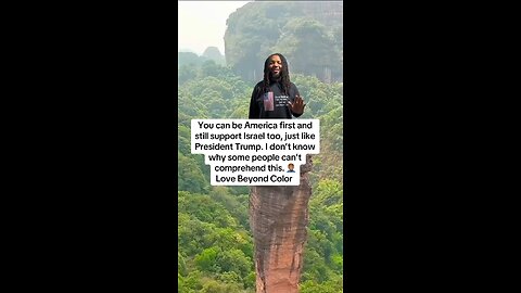 You can be America first and still support Israel too, just like President Trump.