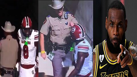 Texas Trooper FIRED from A&M game after SHOVING South Carolina player! RACE BAITING LeBron weighs in