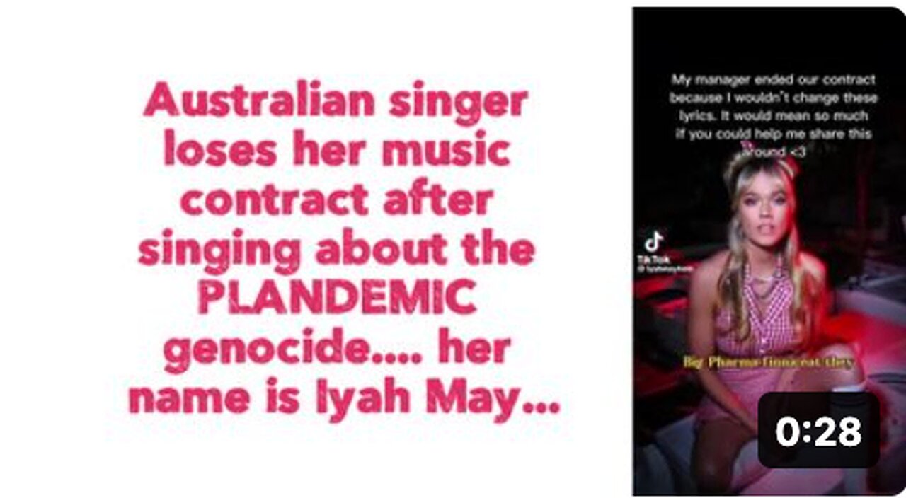 ☄️Australian singer loses her music contract after singing about the PLANDEMIC genocide....