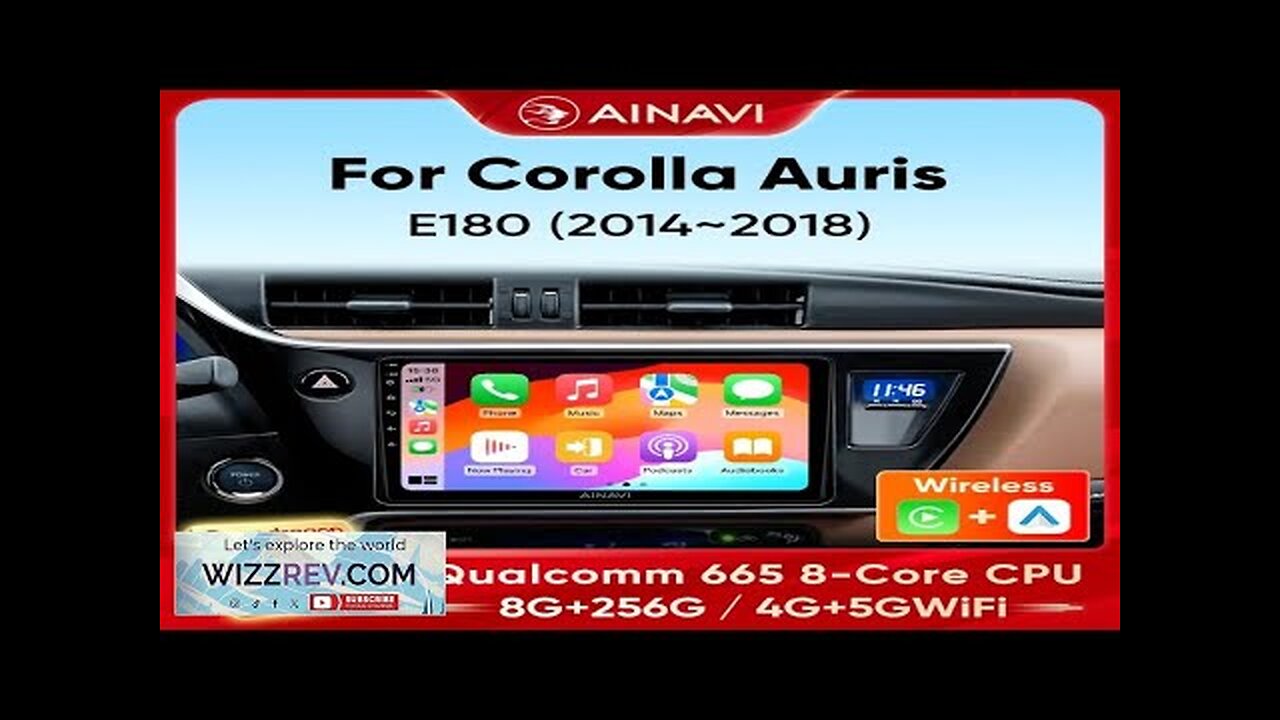 Ainavi Car Radio For Toyota Auris 2014 2015 2016 2017 2018 Corolla Review