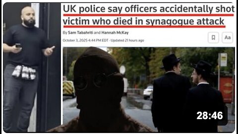 UK synagogue stabbing psyop! Killer named Jihad stabs 2 but it turns out the cops shot the victims!