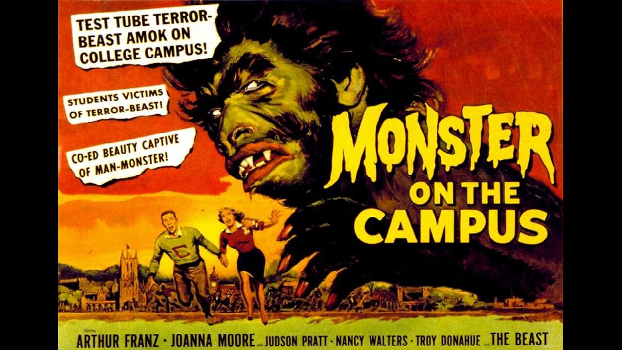 MONSTER ON THE CAMPUS 1958 Experiment Turns Scientist into Prehistoric Beast FULL MOVIE in HD
