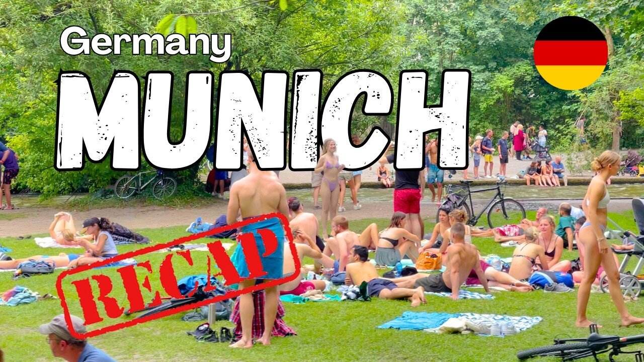 MUNICH English Garden HIGHLIGHTS 🏖️ BEACH Walking Tour | GERMANY | 4K