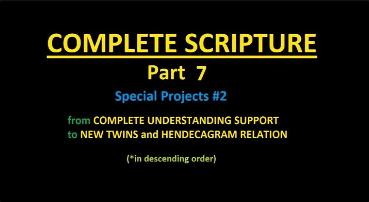 COMPLETE SCRIPTURE part 7 - Slideshow
