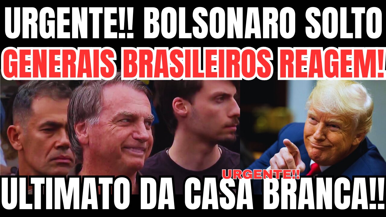 URGENTE!! BOLSONARO SOLTO AGORA!! GRANDE NOTÍCIA PARA O BRASIL!! CASA BRANCA ENVOLVIDA!!
