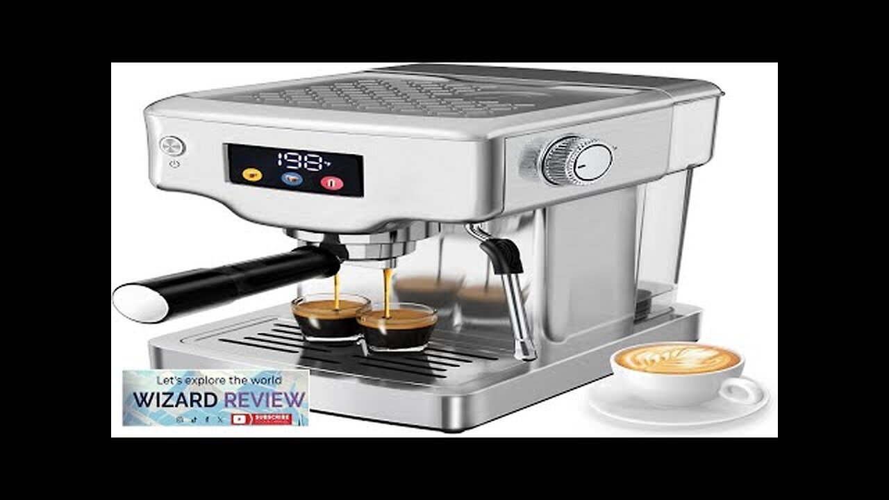 Homtone Espresso Machine 20 bar 1.8 Liters stainless steel touch Review