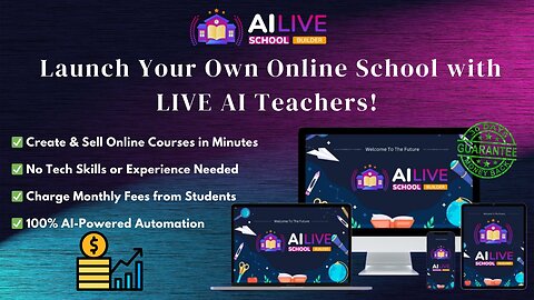 🚀 Launch Your Own Online School with LIVE AI Teachers!