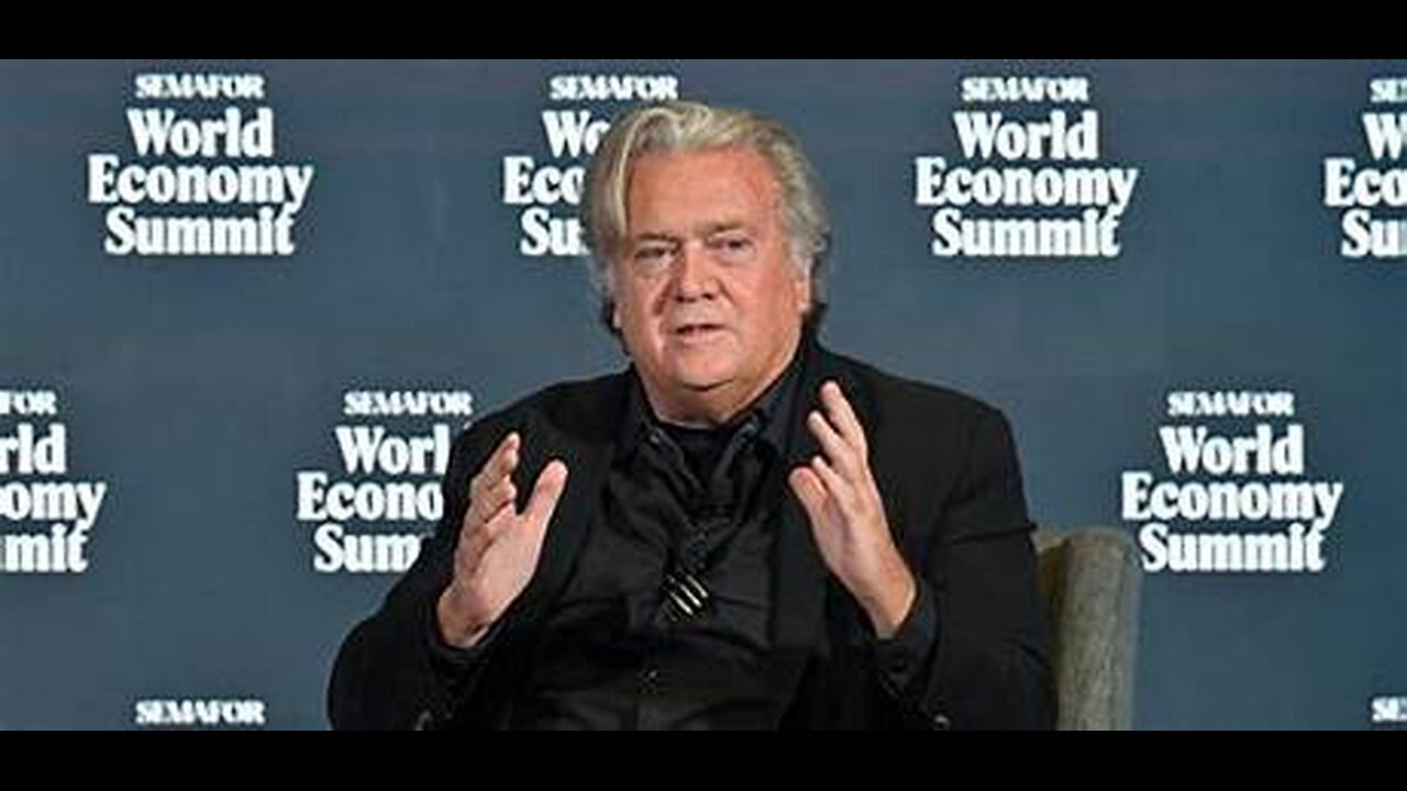 Steve Bannon speaks at Semafor World Economy 2026 summit (April 16, 2026)