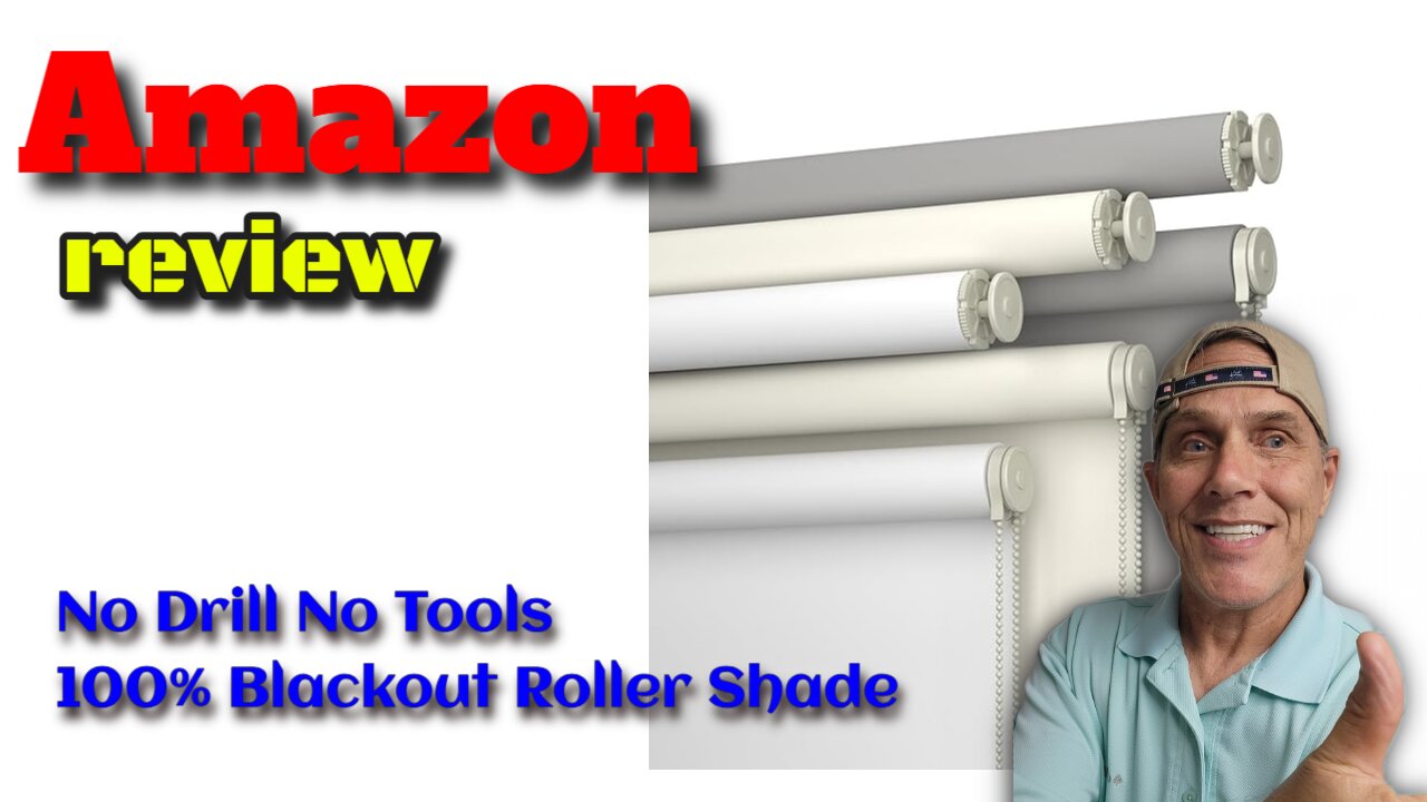 #Review No Drill No Tools 100% Blackout Roller Shade