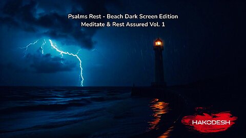 Psalms Scripture Rest- Beach Rain Dark Screen #sleep #psalms #faith #meditation