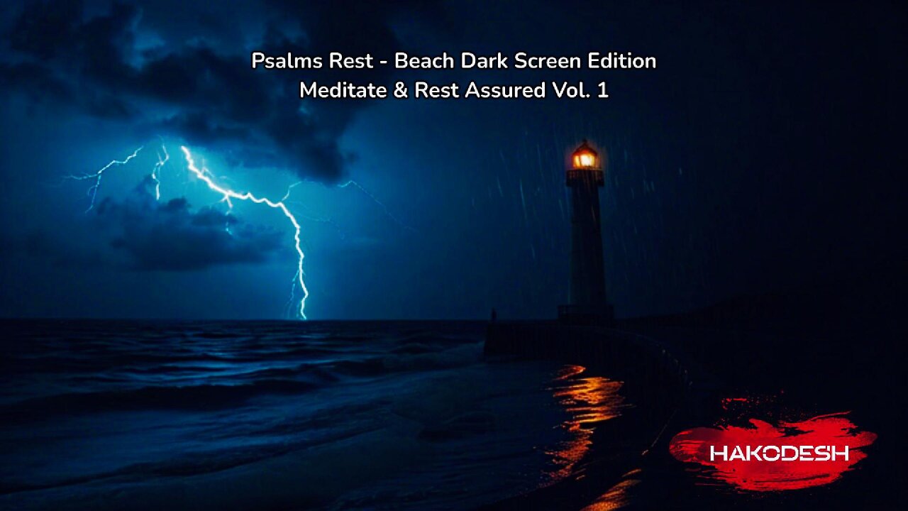 Psalms Scripture Rest- Beach Rain Dark Screen #sleep #psalms #faith #meditation