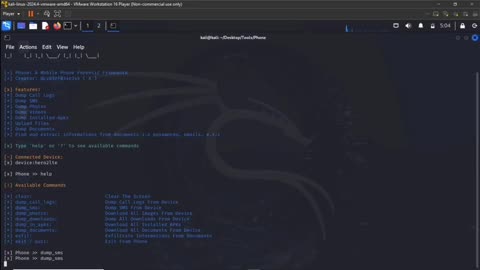 Kali Linux Mobile Phone Forensics Framework 🌐