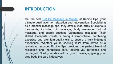 Get the best Hot Oil Massage in Mandai