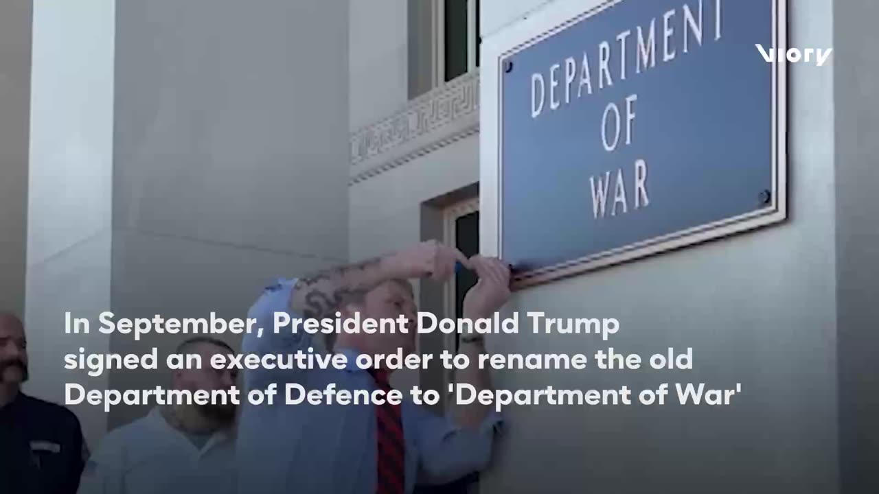 Part-time handyman! Hegseth screws Department of War name plaque TWO MONTHS after rebranding
