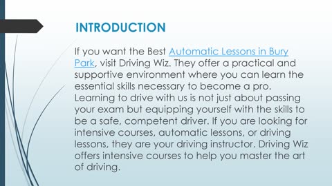 Best Automatic Lessons in Bury Park