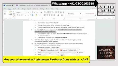 SAM Capstone Project 1B PowerPoint Module 07 | Jabari Basha Chapters 1-3 Shelly Cashman 365/2021