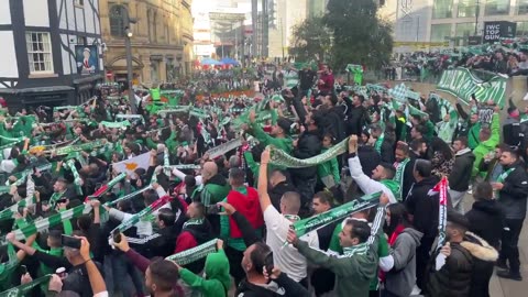 Omonia Nicosia fans in Manchester (before Manchester United vs Omonia) (UEFA Europa League)