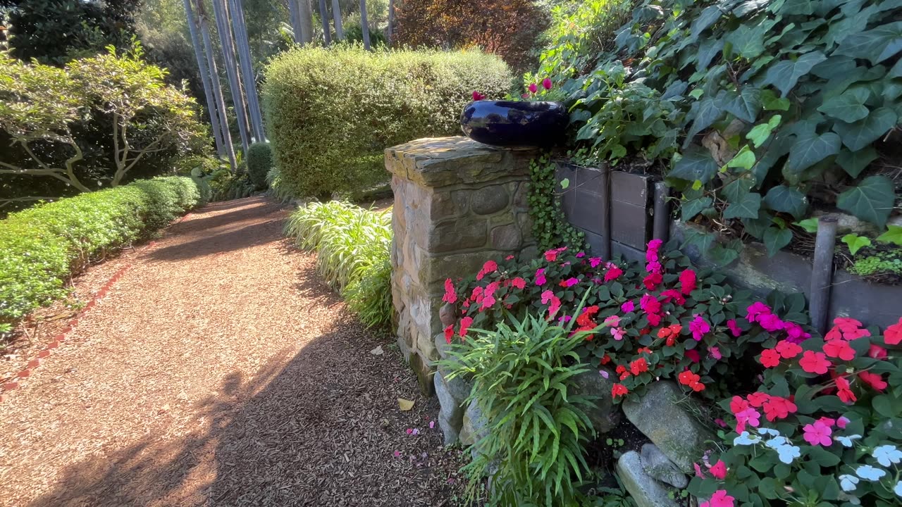 Visiting the Self-Realization Fellowship Lake Shrine in Pacific Palisades, California.