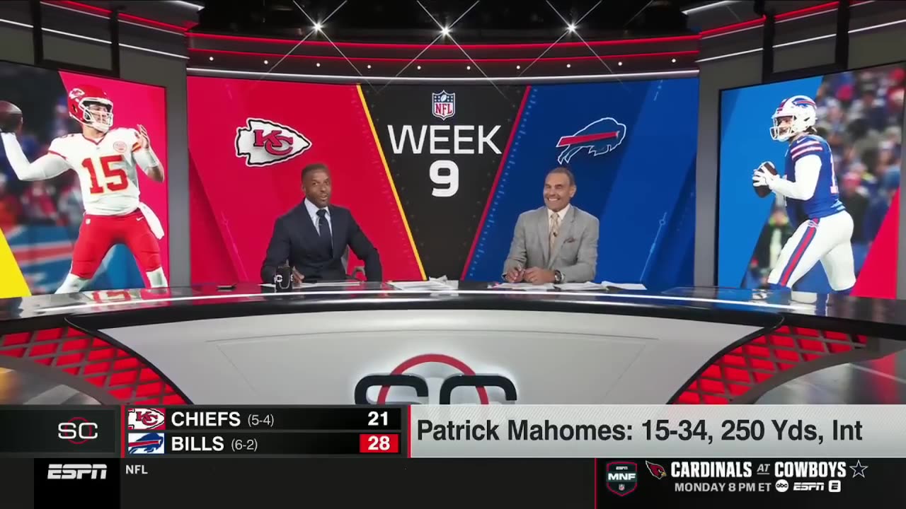 "Josh Allen has to find a way to beat Mahomes in playoffs" - Herm Edwards on Bills beat Chiefs 28-21