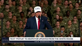 President Trump Participates in a Troop Visit and Remarks on the USS George Washington