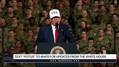 President Trump Participates in a Troop Visit and Remarks on the USS George Washington