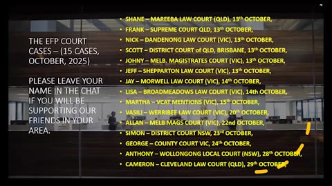 October 13: EFP Exposing the Corruption The Property