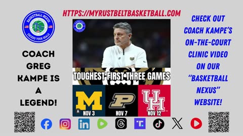 WHO HAS THE TOUGHEST OPENING 3 GAMES IN NCAA DIVISION ONE BASKETBALL?