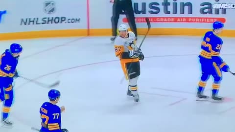 Penguins C #87 Sidney Crosby 🥅(26)🏒Wrist-Shot Goal
