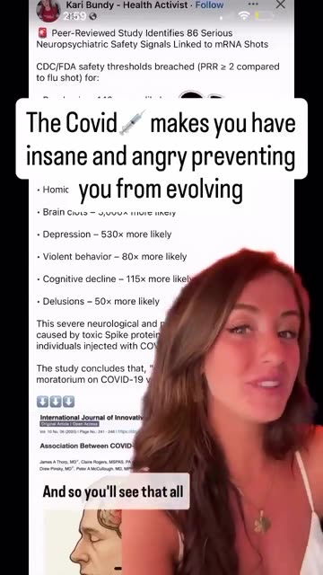 "There is a strong association between Covid-19 injections and neuropsychiatric disorders