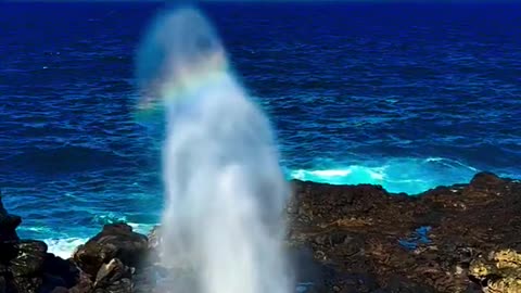 🤯✨ Witness a Rainbow Form as Waves Explode! | FeedMyCuriosity