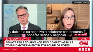 Tim McBride, a man pretending to be a woman, blames Republicans for the government shutdown