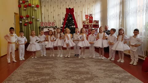 Grupa mare Grădinița de copii «Fluieraș» Concert Vine Anul Nou 1/4 Vancicăuți 25 decembrie 2025