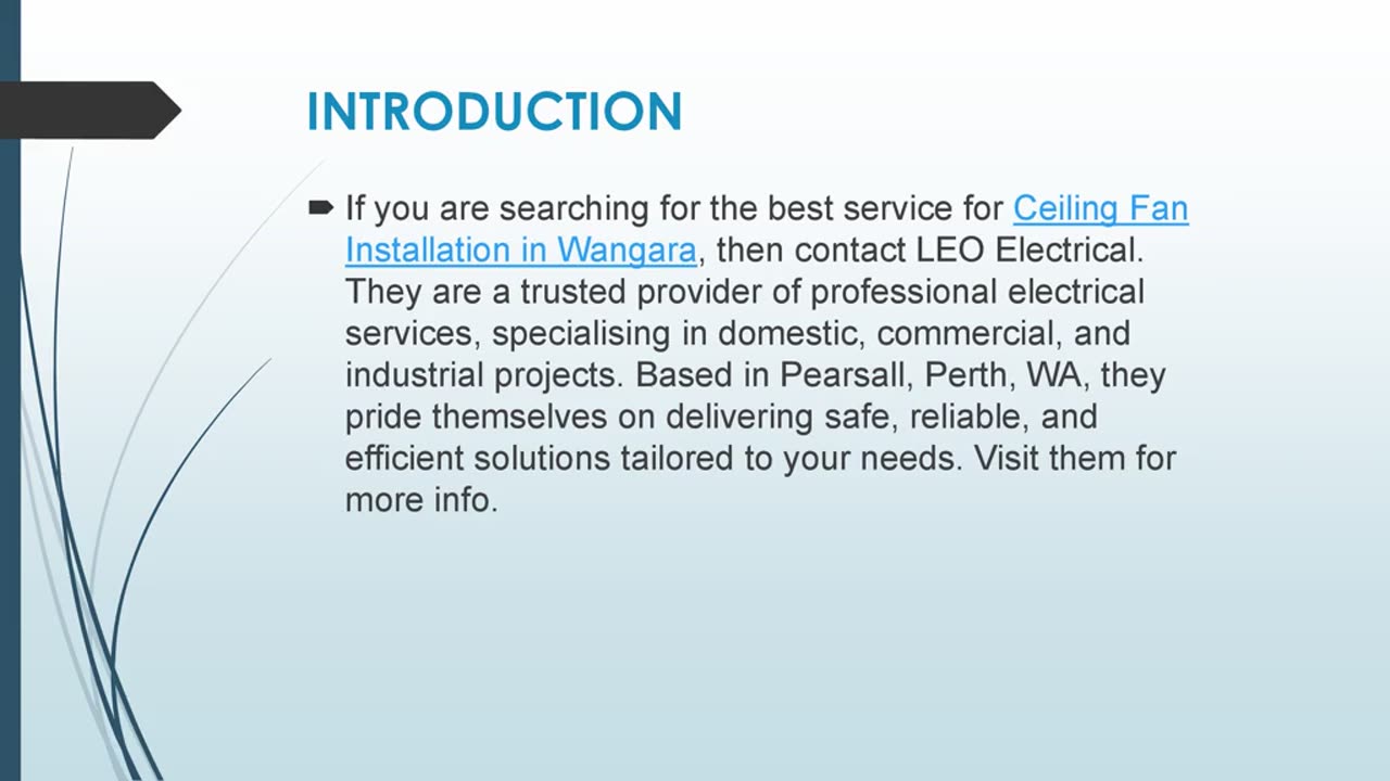 Best Ceiling Fan Installation in Wangara