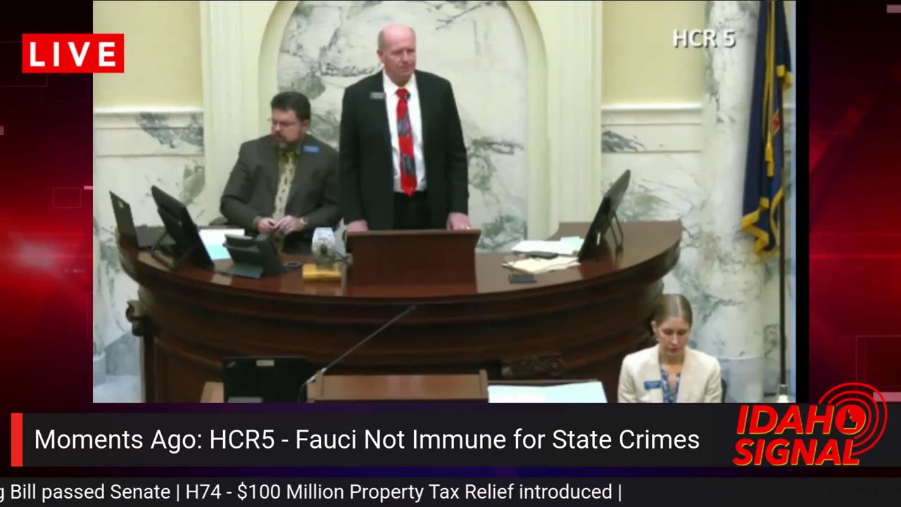 BREAKING: "Fauci Hunter" resolution passes Idaho House as Rep. Josh Tanner presents bill in House