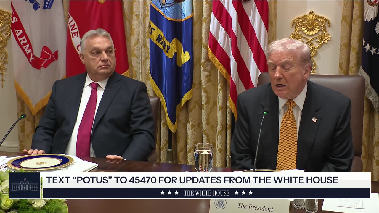 🚩POTUS participates in a Bilateral Lunch with Hungary PM Viktor Orbán