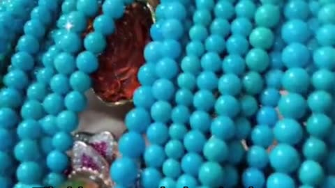 241226-6 Tile blue smooth sleeping beauty naturalsterling treatment turquoise round beads string