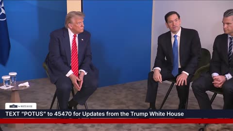 President Trump Participates in an Official Greeting and Pull-Aside with the NATO Secretary General