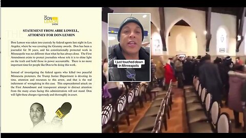 🚨 BREAKING: DON LEMON ARRESTED For Storming the Minnesota church w/ Anti-ICE protestors AKA Terrorists