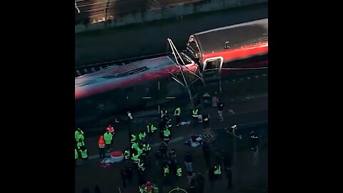 Imágenes aéreas revelan la magnitud del choque ferroviario en España