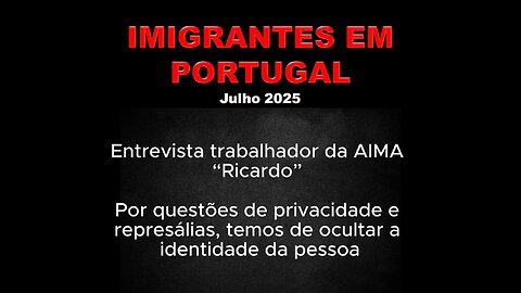 IMIGRANTES EM PORTUGAL - ENTREVISTA A TRABALHADOR DA AIMA