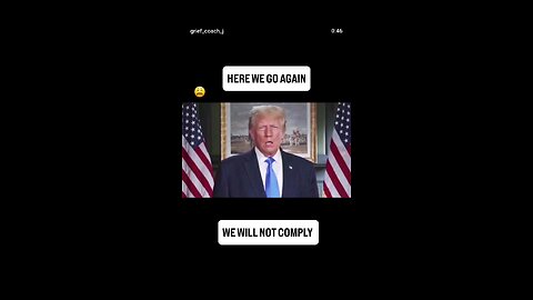 we will not comply Amen
