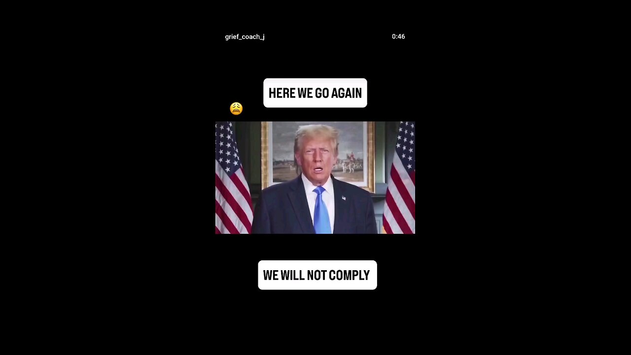 we will not comply Amen