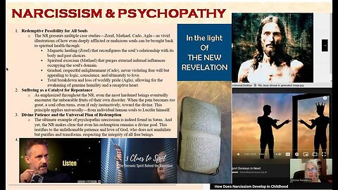 Narcissism and Psychopathy in the light of The New Revelation (Chat GPT)