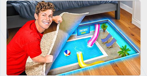I built a secret pool in my room ...
