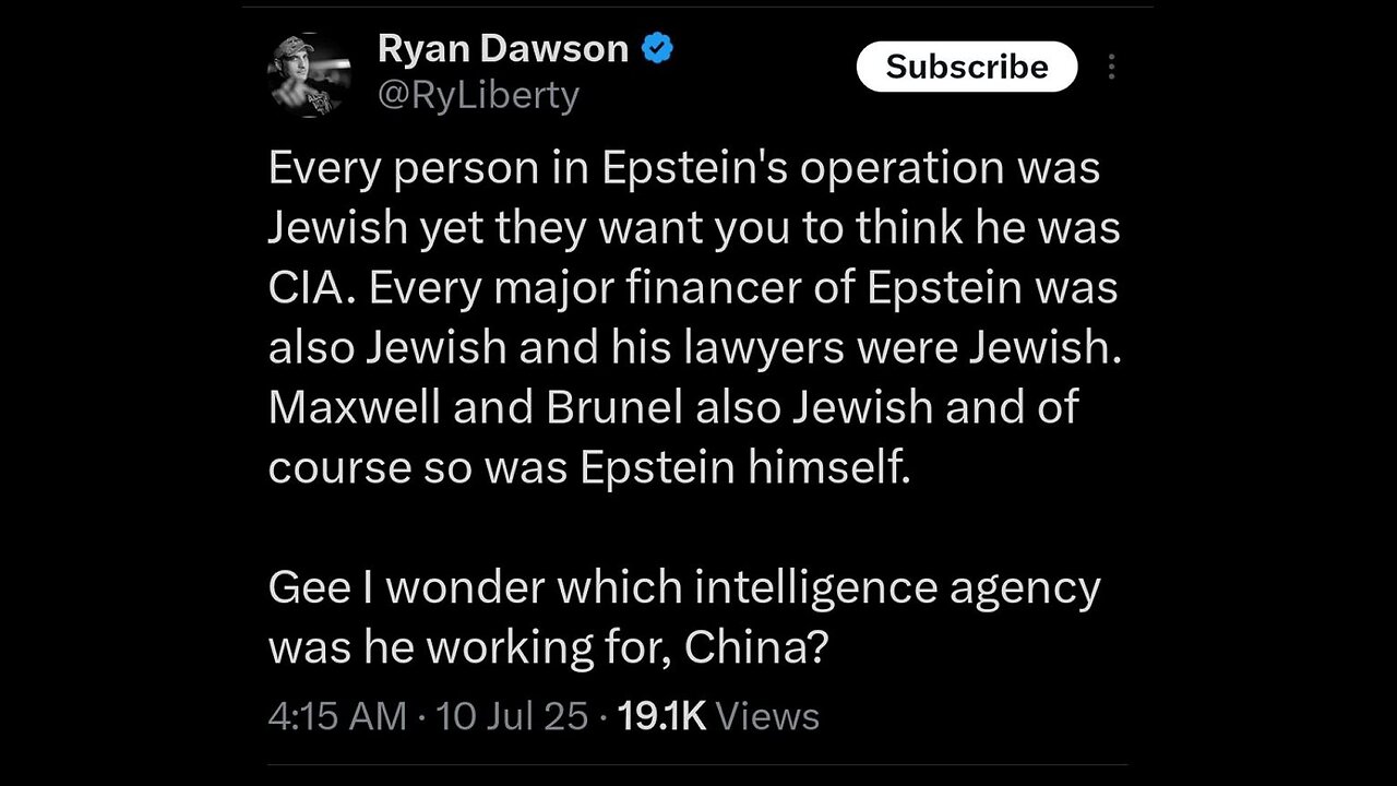Do you think Jeffery Epstein worked for the Israeli government/Mossad?