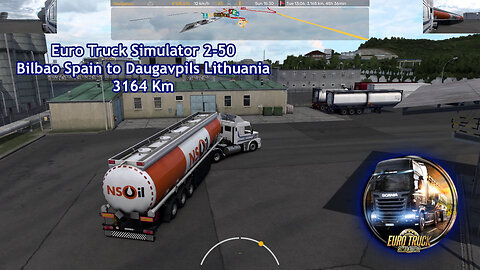 Euro Truck Simulator 2-50, Bilbao Spain to Daugavpils Lithuania, 3164 Km