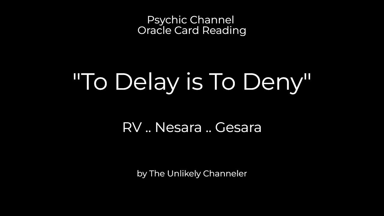 psychic oracle: IS THIS WHAT IS HAPPENING TO THE RV? part 1