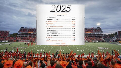 Oregon State has a rough season in front of them in 2025