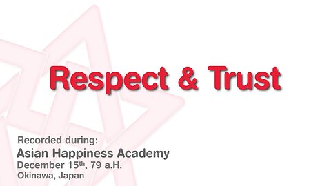 Maitreya Rael: Respect and Trust (79-12-15) - H.A.79 part 1 of 10